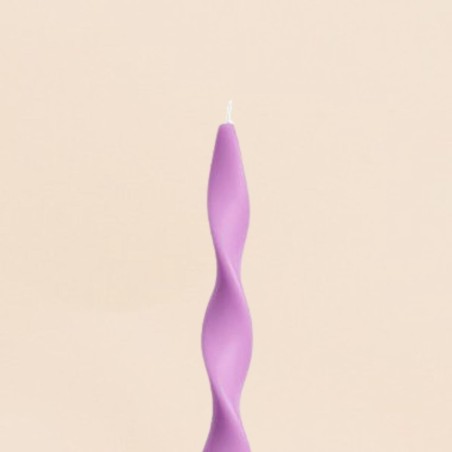 Bougie spirale parme 40cm en stéarine | Hashtag Déco