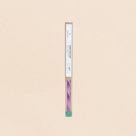 Bougie spirale parme 40cm en stéarine | Hashtag Déco