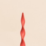 Bougie spirale rouge 40cm en huile de palme | Hashtag Déco