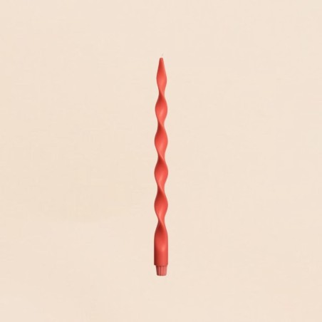 Bougie spirale rouge 40cm en huile de palme | Hashtag Déco