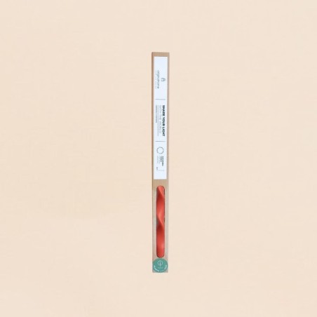 Bougie spirale rouge 40cm en huile de palme | Hashtag Déco