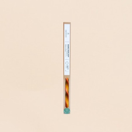 Bougie spirale orange rouge 40cm en RSPO | Hashtag Déco