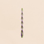Bougie spirale vert parme, huile de palme | Hashtag Déco