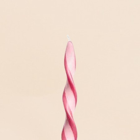Bougie spirale rose framboise, huile de palme | Hashtag Déco