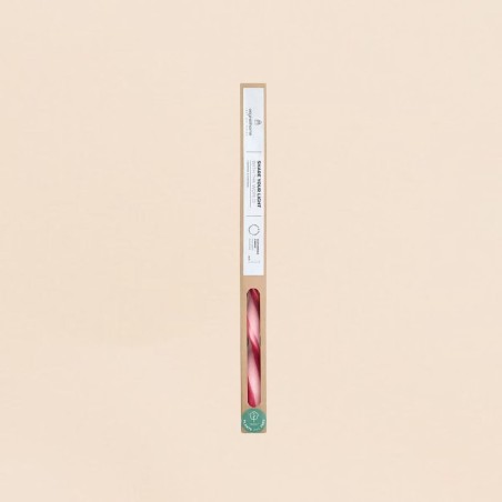 Bougie spirale rose framboise, huile de palme | Hashtag Déco