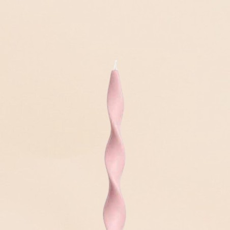 Bougie spirale rose 40cm en huile de palme | Hashtag Déco