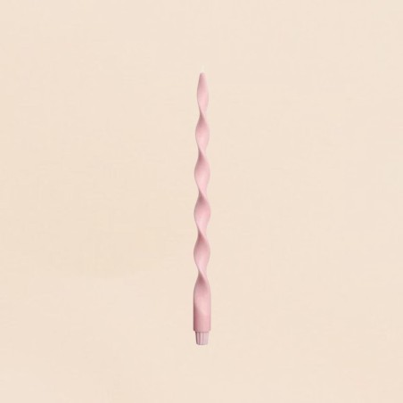 Bougie spirale rose 40cm en huile de palme | Hashtag Déco