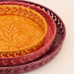 Lot de 3 plateaux colorés en reliefs | Hashtag Déco