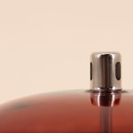 Lampe à huile en verre bordeaux | Hashtag Déco