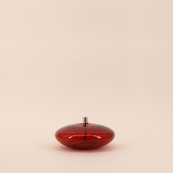 Lampe à huile bordeaux en verre soufflé | Hashtag Déco