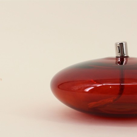 Lampe à huile bordeaux en verre soufflé | Hashtag Déco