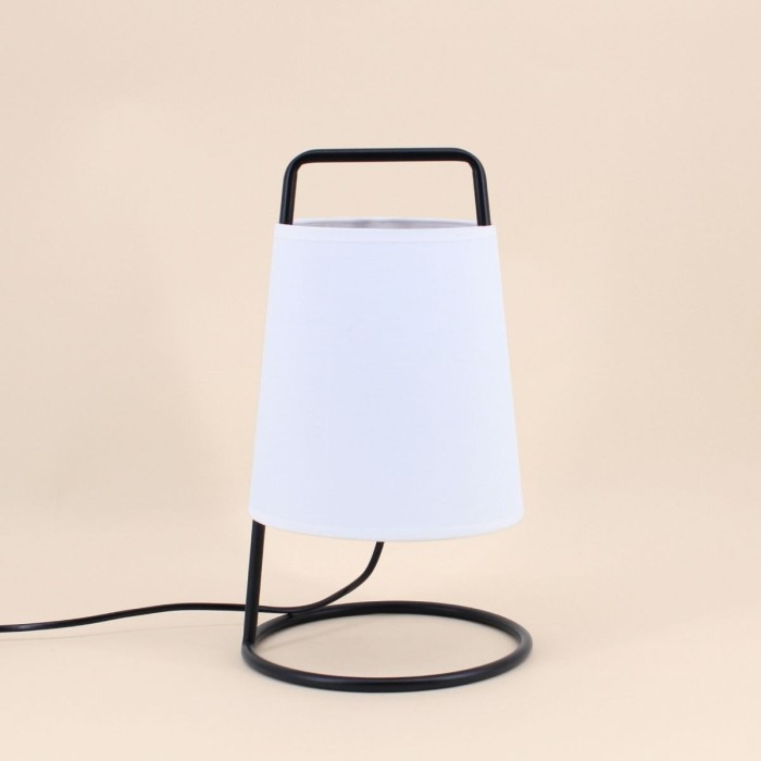 Lampe à poser moderne métal noir 35cm | Hashtag Déco