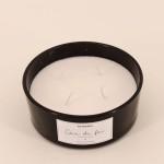 Bougie cire de soja noire 4 mèches "Coin du feu" | Hashtag Déco