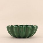 Coupe céramique alvéolée 24cm verte | Hashtag Déco