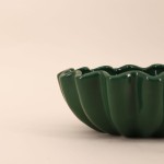 Coupe céramique alvéolée 24cm verte | Hashtag Déco