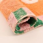 Tapis de bain coton brodé Bisous 50x80 cm | Hashtag Déco