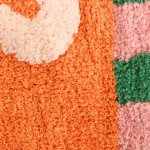 Tapis de bain coton brodé Bisous 50x80 cm | Hashtag Déco