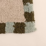 Tapis de bain coton brodé Bisous 50x80 cm | Hashtag Déco