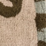 Tapis de bain coton brodé Bisous 50x80 cm | Hashtag Déco