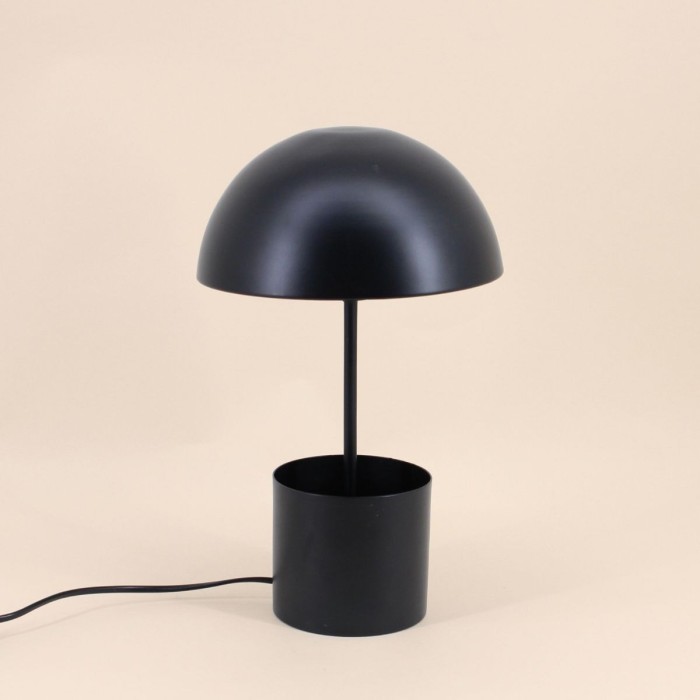 Lampe champignon métal noir 37cm | Hashtag Déco
