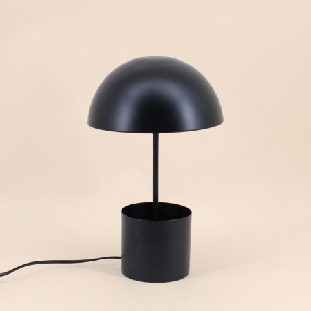 Lampe champignon métal noir 37cm | Hashtag Déco