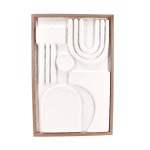 Cadre décoratif en relief bois blanc 40x60 cm | Hashtag Déco