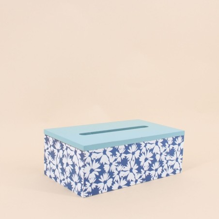 Boite à mouchoirs bois motifs fleuris colorés | Hashtag Déco