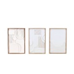 Set de 3 toiles décoratives en relief | Hashtag Déco