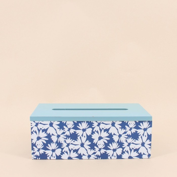 Boite à mouchoirs bois motifs fleuris colorés | Hashtag Déco