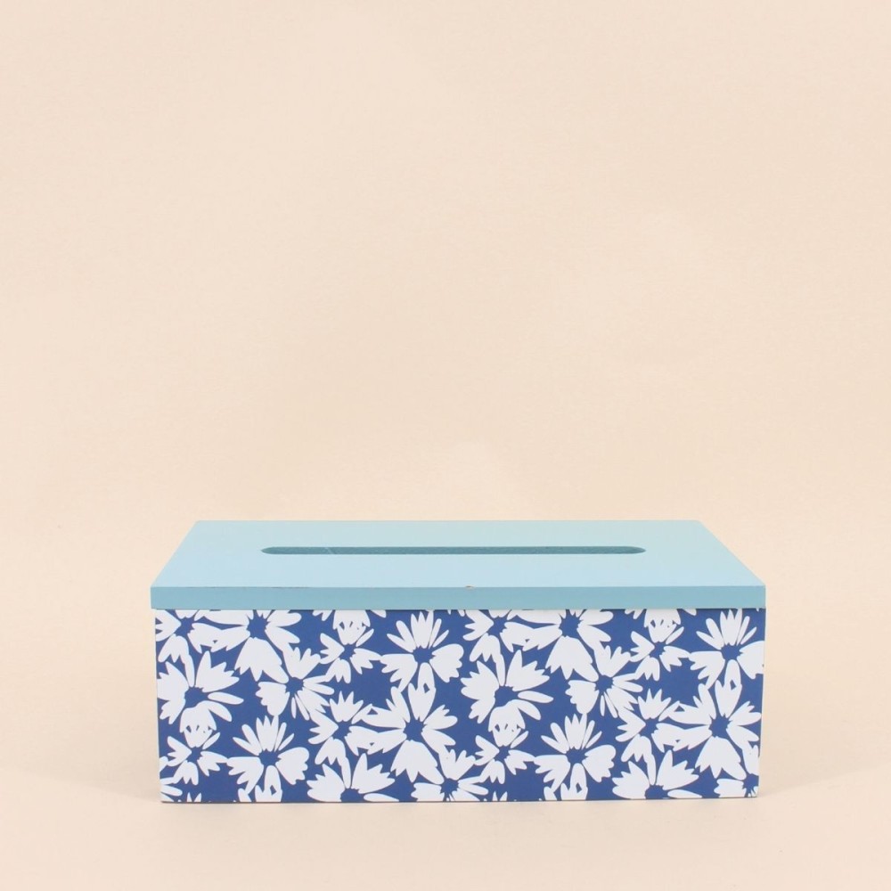 Boite à mouchoirs bois motifs fleuris colorés | Hashtag Déco