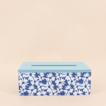 Boite à mouchoirs bois motifs fleuris colorés | Hashtag Déco