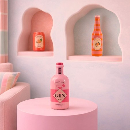 Vase bouteille en céramique rose 21cm élégant | Hashtag Déco