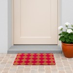 Paillasson coco damiers 40x60cm, style moderne | Hashtag Déco