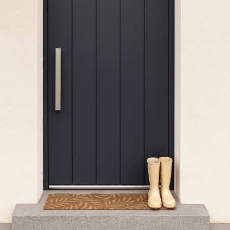 Paillasson coco marron feuillage 25x75cm | Hashtag Déco