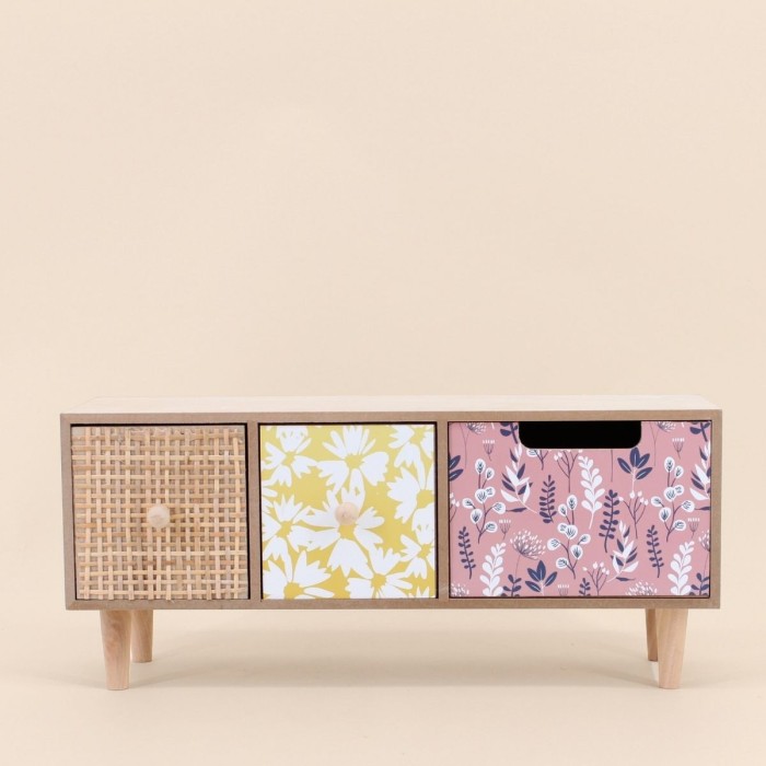 Boite à bijoux meuble 38cm bois blanc | Hashtag Déco