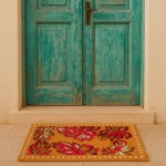 Paillasson coco rose floral 50x80 cm | Hashtag Déco