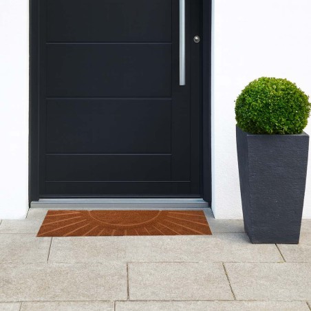 Paillasson coco motif soleil marron 25x75cm | Hashtag Déco