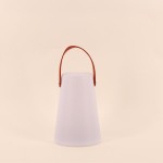 Lanterne led effet cuir marron à piles 20x14cm | Hashtag Déco