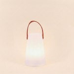 Lanterne led effet cuir marron à piles 20x14cm | Hashtag Déco