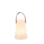 Lanterne led effet cuir marron à piles 20x14cm | Hashtag Déco