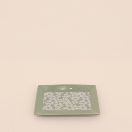 Coupelle à bijoux motifs fleuris rectangulaire 20x13cm