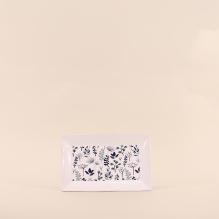 Coupelle à bijoux motifs fleuris rectangulaire 20x13cm