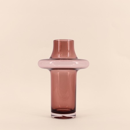 Vase en verre rose fait main 30cm | Hashtag Déco