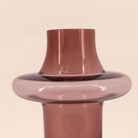 Vase en verre rose fait main 30cm | Hashtag Déco