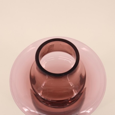 Vase en verre rose fait main 30cm | Hashtag Déco