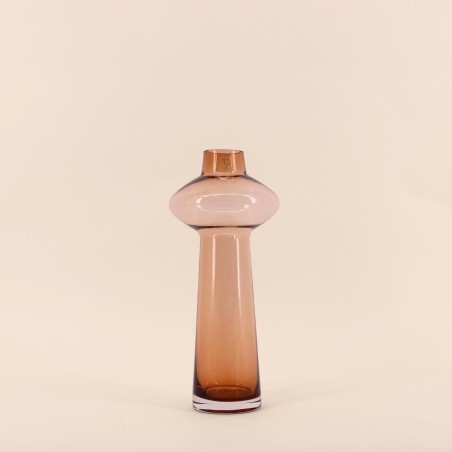 Vase en verre ambré fait main 30cm | Hashtag Déco