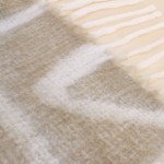 Plaid doux beige en coton 130x170cm | Hashtag Déco