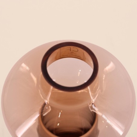 Vase en verre ambré fait main 30cm | Hashtag Déco