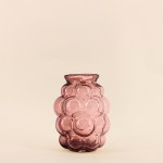 Vase bulles en verre rose fait main 21cm | Hashtag Déco