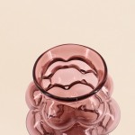 Vase bulles en verre rose fait main 21cm | Hashtag Déco